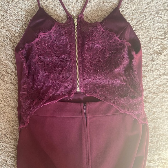 David’s Bridal Maroon Bridesmaid Dress - Picture 4 of 6